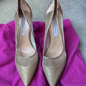 Diane Von Furstenberg Gold Mesh Heels